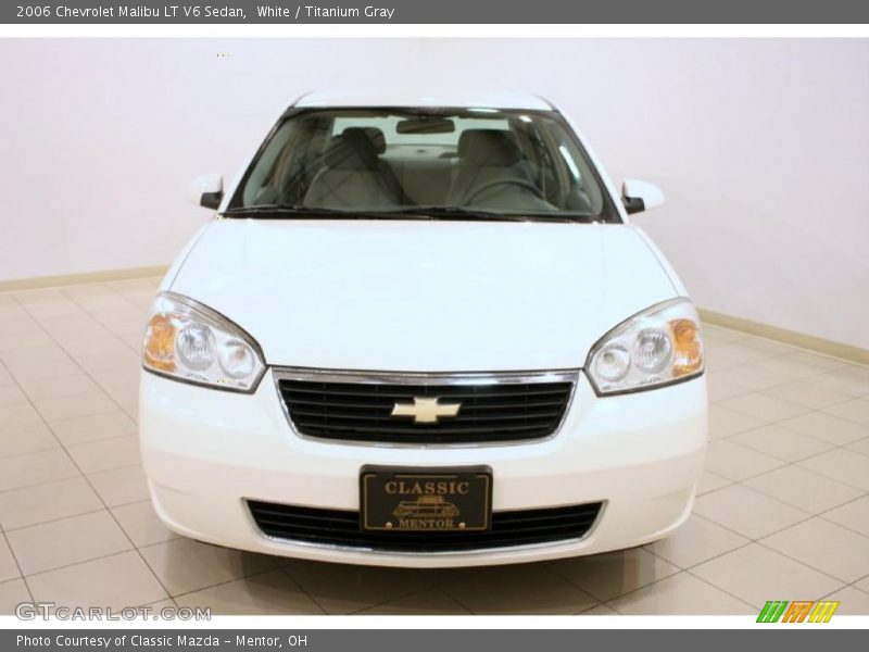 White / Titanium Gray 2006 Chevrolet Malibu LT V6 Sedan