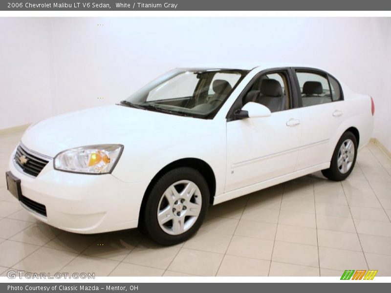 White / Titanium Gray 2006 Chevrolet Malibu LT V6 Sedan