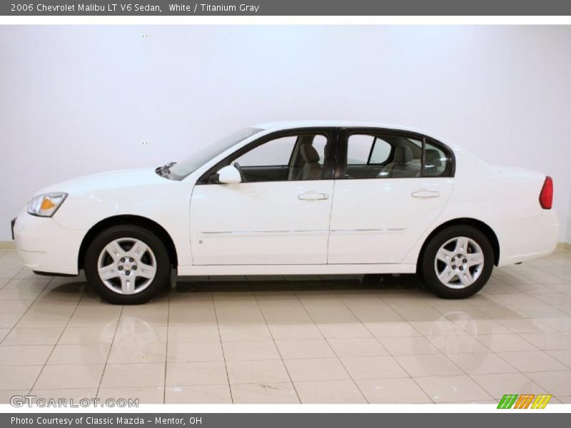 White / Titanium Gray 2006 Chevrolet Malibu LT V6 Sedan