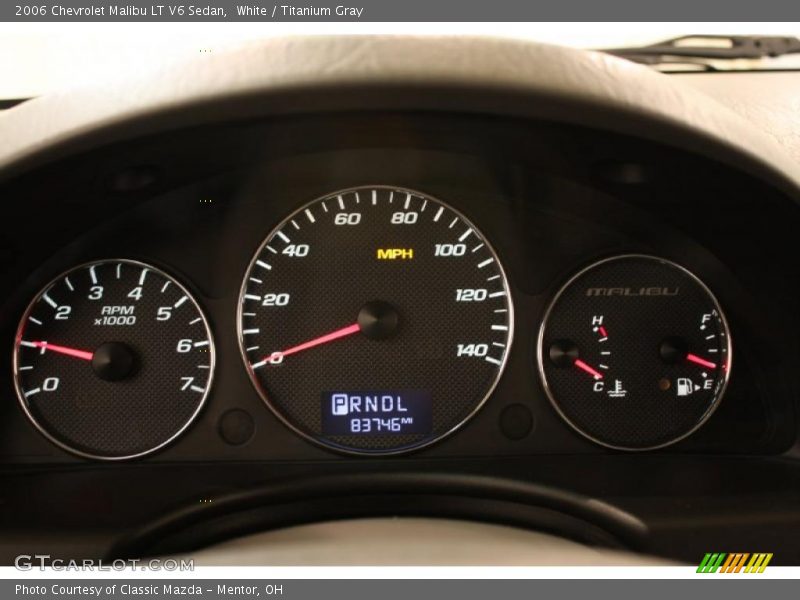 White / Titanium Gray 2006 Chevrolet Malibu LT V6 Sedan