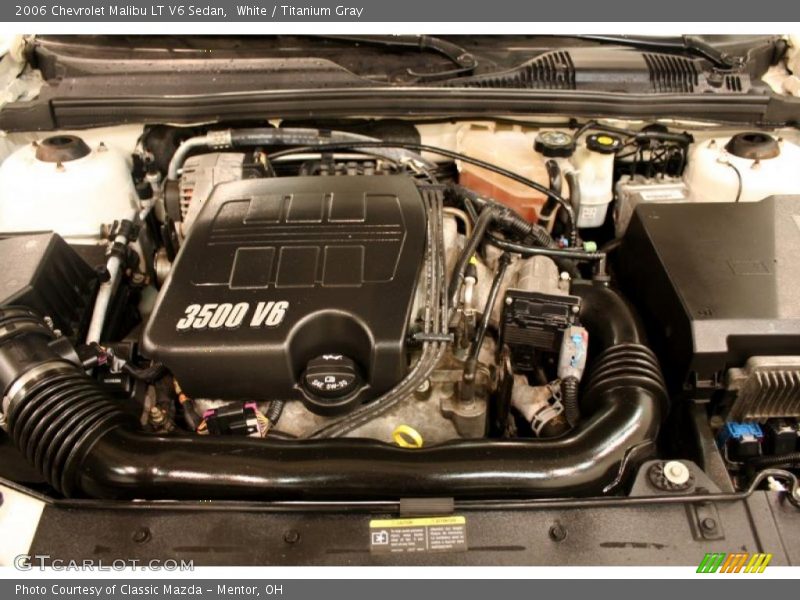 White / Titanium Gray 2006 Chevrolet Malibu LT V6 Sedan