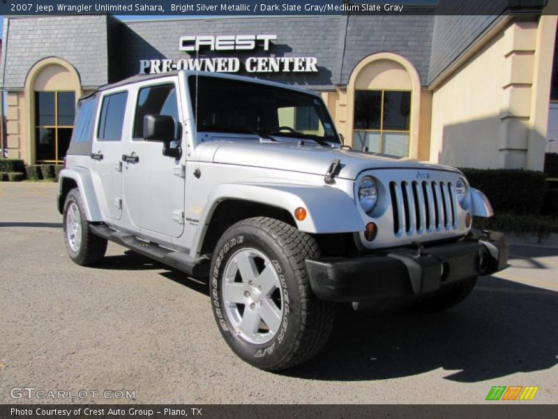 Bright Silver Metallic / Dark Slate Gray/Medium Slate Gray 2007 Jeep Wrangler Unlimited Sahara