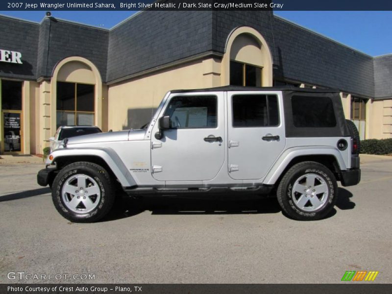 Bright Silver Metallic / Dark Slate Gray/Medium Slate Gray 2007 Jeep Wrangler Unlimited Sahara
