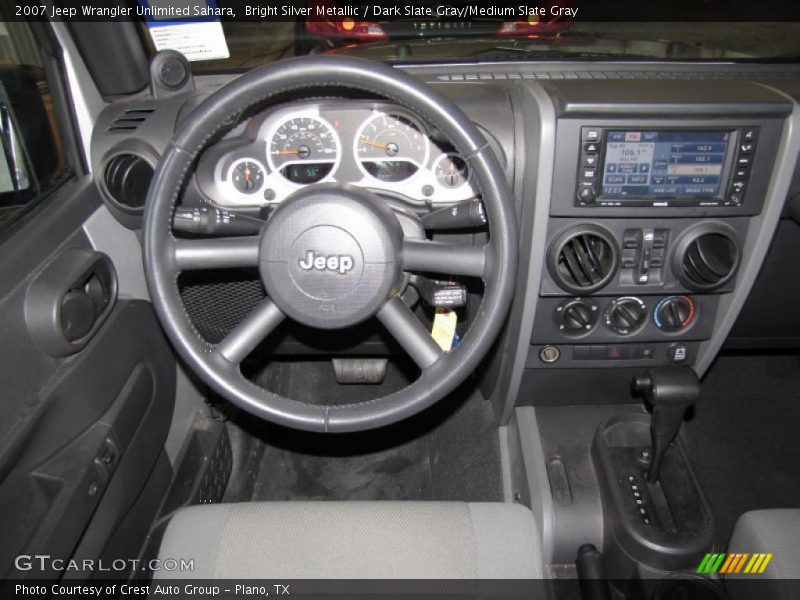 Bright Silver Metallic / Dark Slate Gray/Medium Slate Gray 2007 Jeep Wrangler Unlimited Sahara