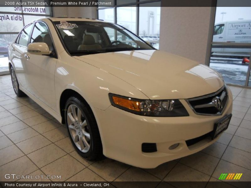 Premium White Pearl / Parchment 2008 Acura TSX Sedan
