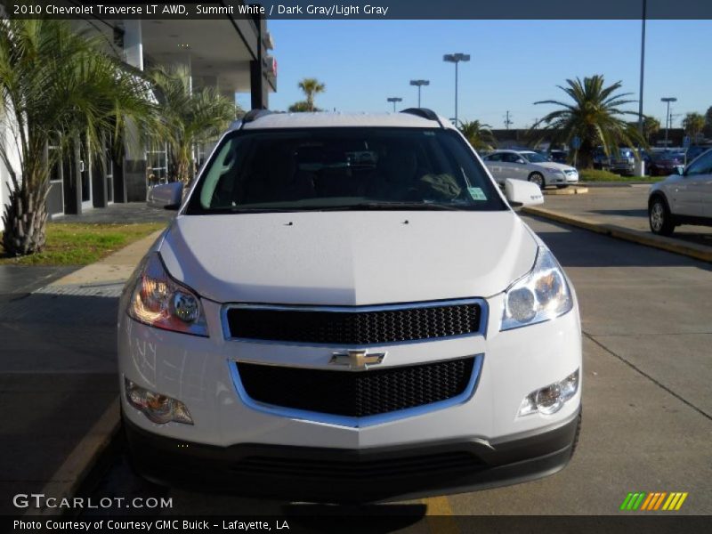 Summit White / Dark Gray/Light Gray 2010 Chevrolet Traverse LT AWD