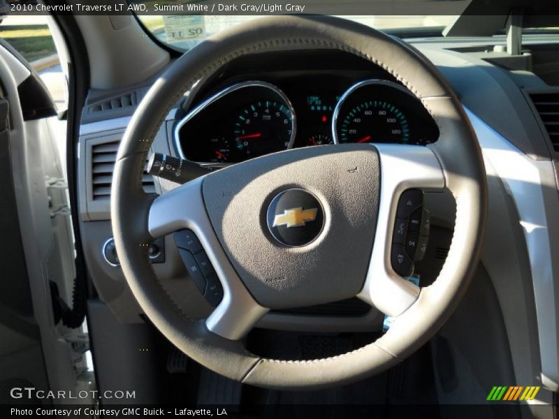 Summit White / Dark Gray/Light Gray 2010 Chevrolet Traverse LT AWD