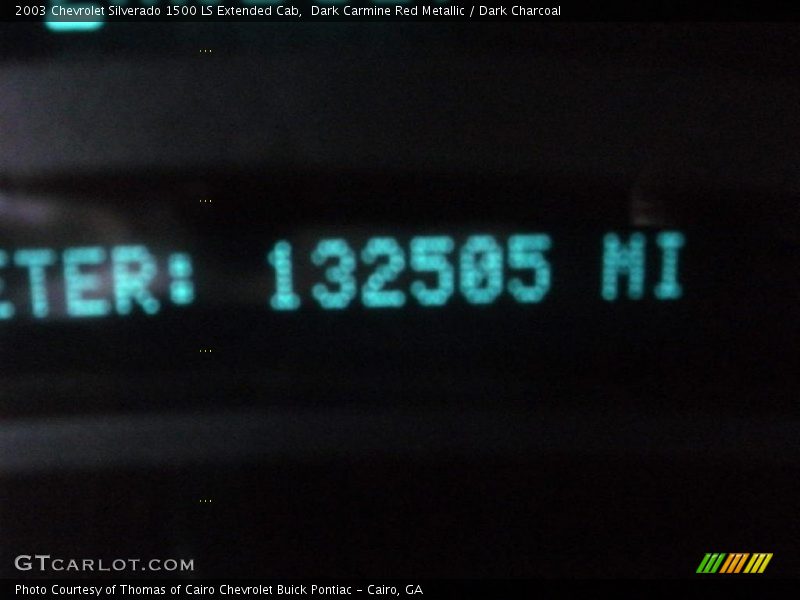 Dark Carmine Red Metallic / Dark Charcoal 2003 Chevrolet Silverado 1500 LS Extended Cab