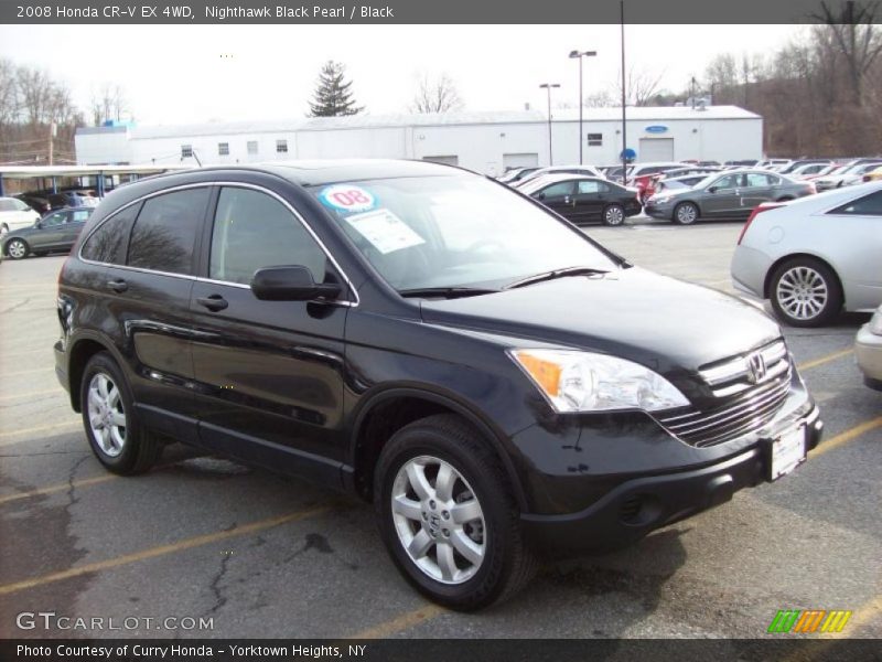Nighthawk Black Pearl / Black 2008 Honda CR-V EX 4WD