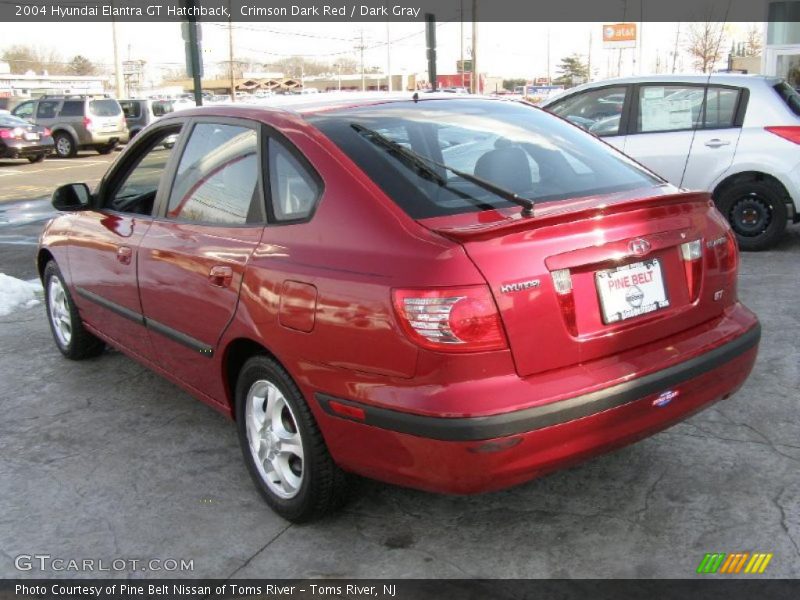 Crimson Dark Red / Dark Gray 2004 Hyundai Elantra GT Hatchback