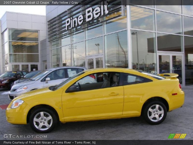 Rally Yellow / Gray 2007 Chevrolet Cobalt LS Coupe