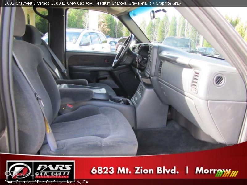 Medium Charcoal Gray Metallic / Graphite Gray 2002 Chevrolet Silverado 1500 LS Crew Cab 4x4