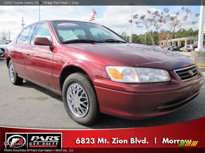 Vintage Red Pearl / Gray 2000 Toyota Camry CE