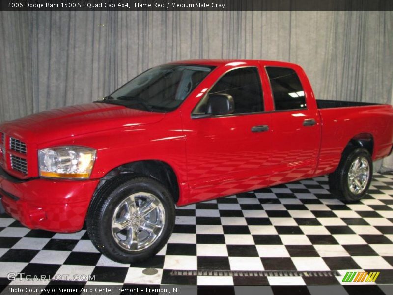 Flame Red / Medium Slate Gray 2006 Dodge Ram 1500 ST Quad Cab 4x4