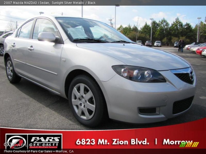 Sunlight Silver Metallic / Black 2007 Mazda MAZDA3 i Sedan
