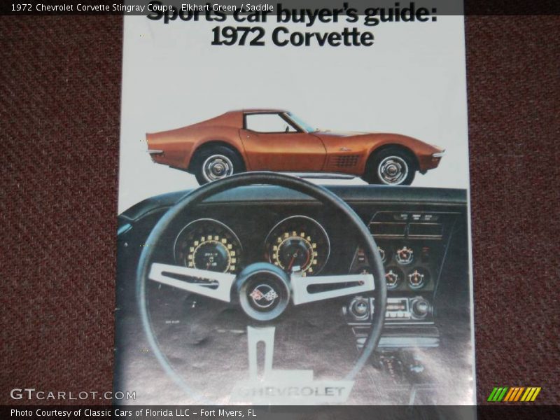 Elkhart Green / Saddle 1972 Chevrolet Corvette Stingray Coupe