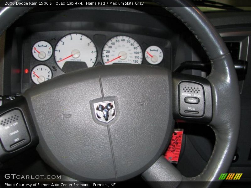 Flame Red / Medium Slate Gray 2006 Dodge Ram 1500 ST Quad Cab 4x4