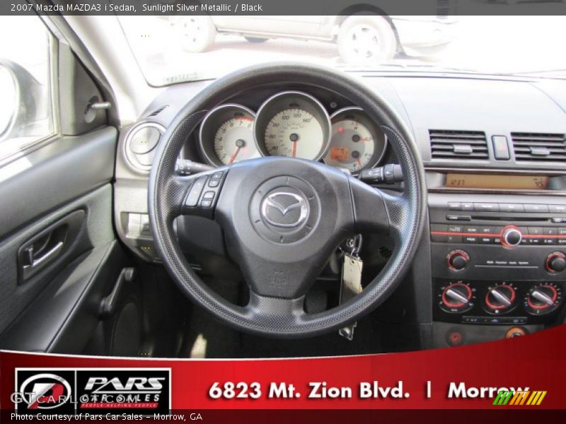Sunlight Silver Metallic / Black 2007 Mazda MAZDA3 i Sedan