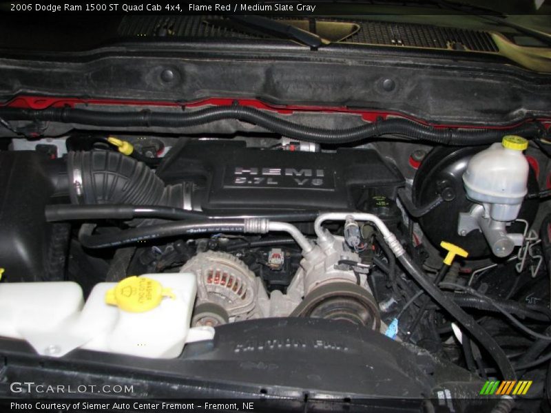 Flame Red / Medium Slate Gray 2006 Dodge Ram 1500 ST Quad Cab 4x4