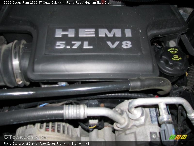 Flame Red / Medium Slate Gray 2006 Dodge Ram 1500 ST Quad Cab 4x4