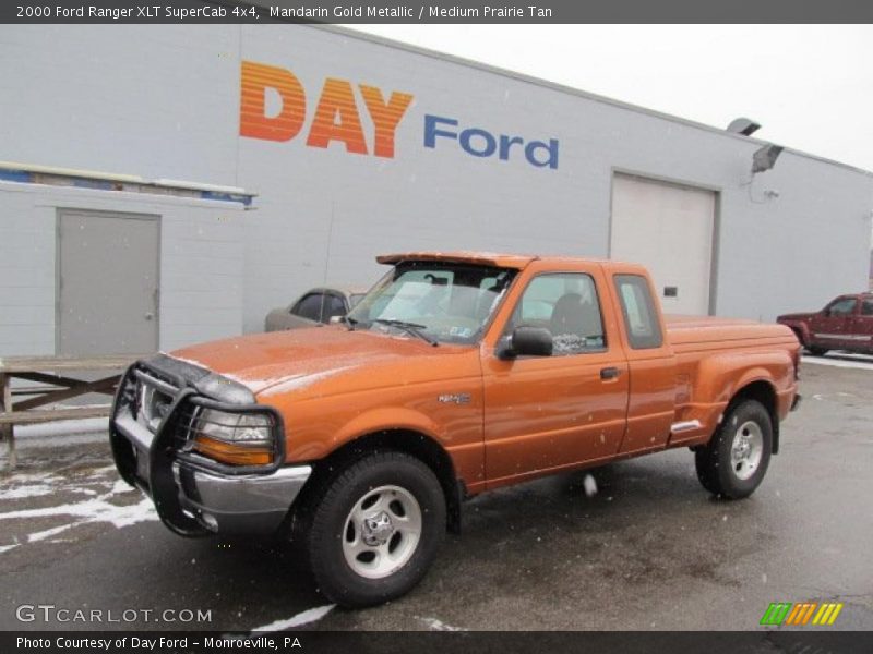 Mandarin Gold Metallic / Medium Prairie Tan 2000 Ford Ranger XLT SuperCab 4x4