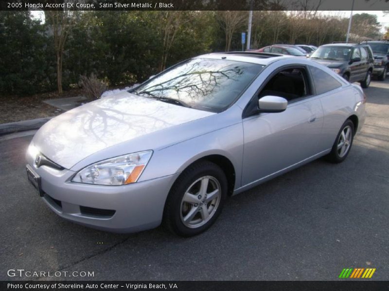 Satin Silver Metallic / Black 2005 Honda Accord EX Coupe