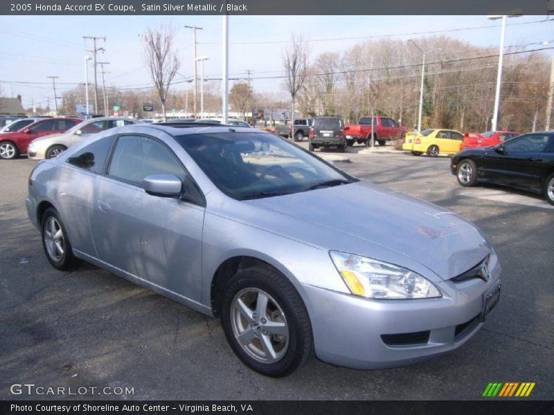 Satin Silver Metallic / Black 2005 Honda Accord EX Coupe