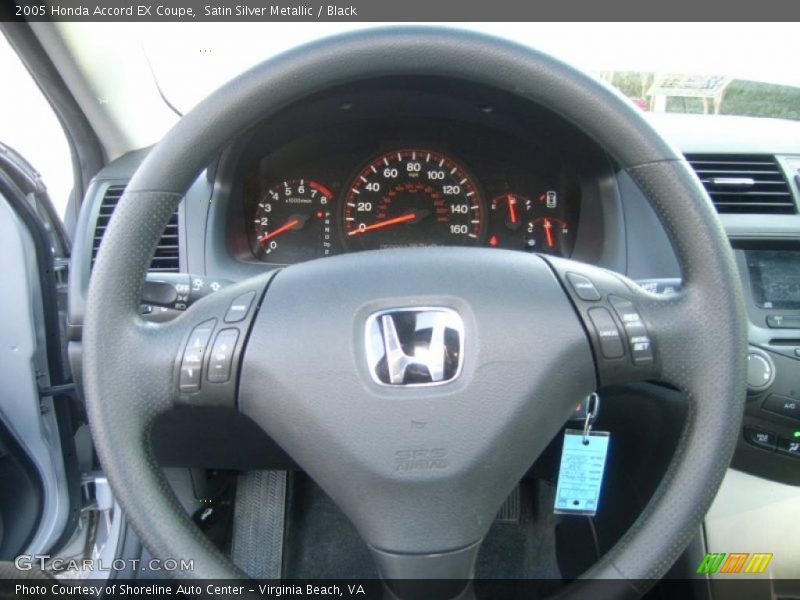 Satin Silver Metallic / Black 2005 Honda Accord EX Coupe