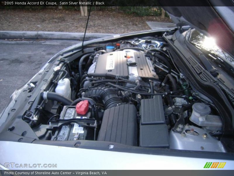 Satin Silver Metallic / Black 2005 Honda Accord EX Coupe