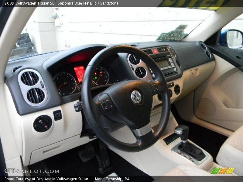 Sapphire Blue Metallic / Sandstone 2009 Volkswagen Tiguan SE