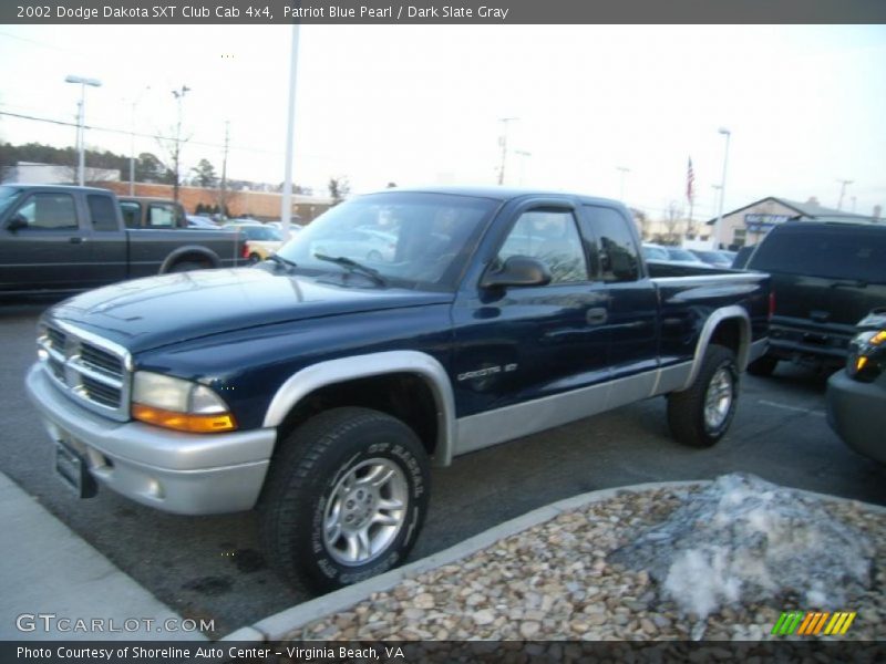 Patriot Blue Pearl / Dark Slate Gray 2002 Dodge Dakota SXT Club Cab 4x4