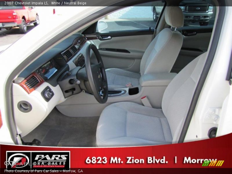 White / Neutral Beige 2007 Chevrolet Impala LS