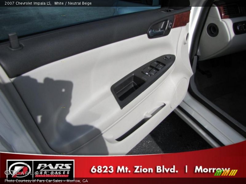 White / Neutral Beige 2007 Chevrolet Impala LS