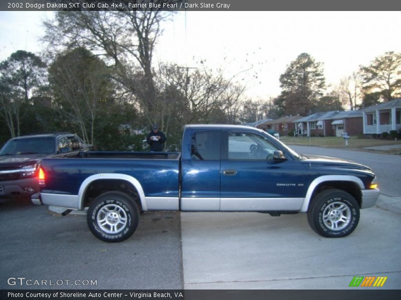 Patriot Blue Pearl / Dark Slate Gray 2002 Dodge Dakota SXT Club Cab 4x4