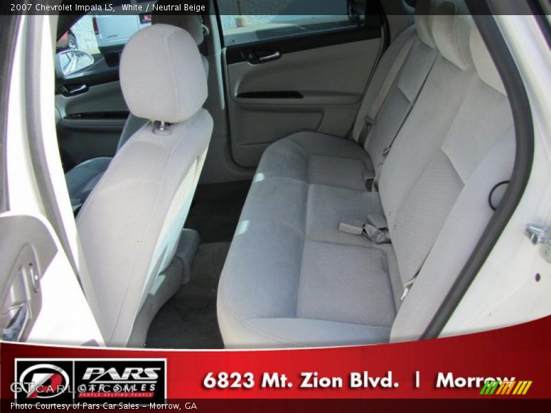 White / Neutral Beige 2007 Chevrolet Impala LS