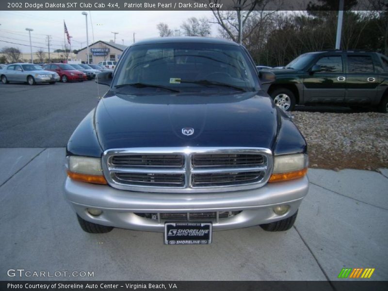 Patriot Blue Pearl / Dark Slate Gray 2002 Dodge Dakota SXT Club Cab 4x4