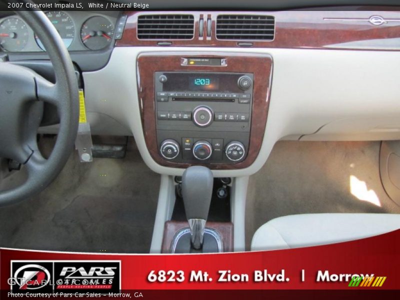 White / Neutral Beige 2007 Chevrolet Impala LS