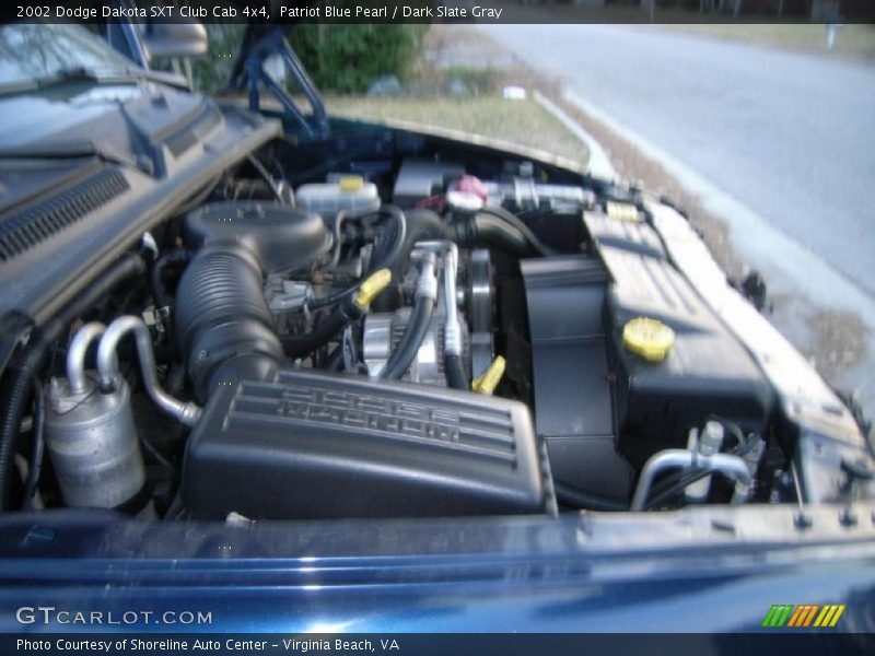 Patriot Blue Pearl / Dark Slate Gray 2002 Dodge Dakota SXT Club Cab 4x4