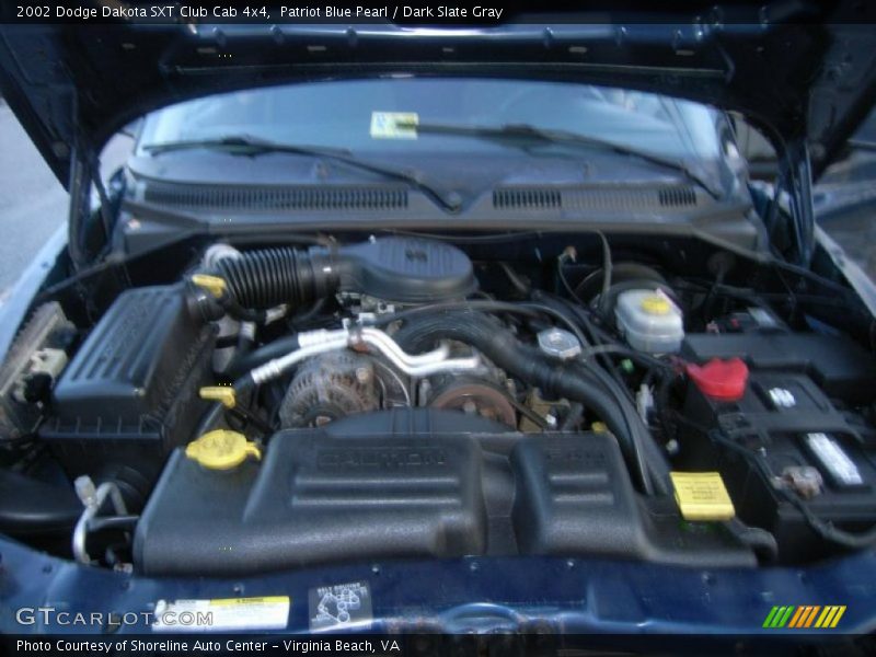 Patriot Blue Pearl / Dark Slate Gray 2002 Dodge Dakota SXT Club Cab 4x4