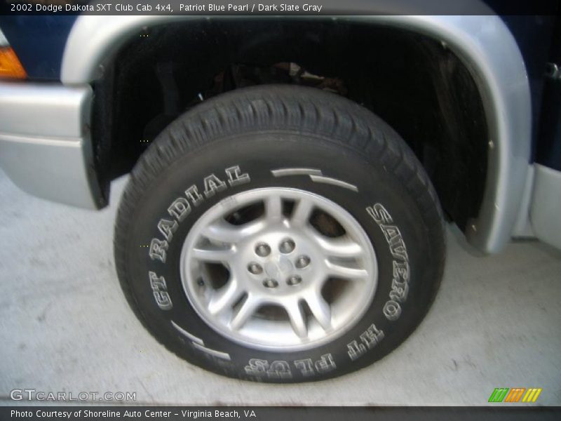 Patriot Blue Pearl / Dark Slate Gray 2002 Dodge Dakota SXT Club Cab 4x4