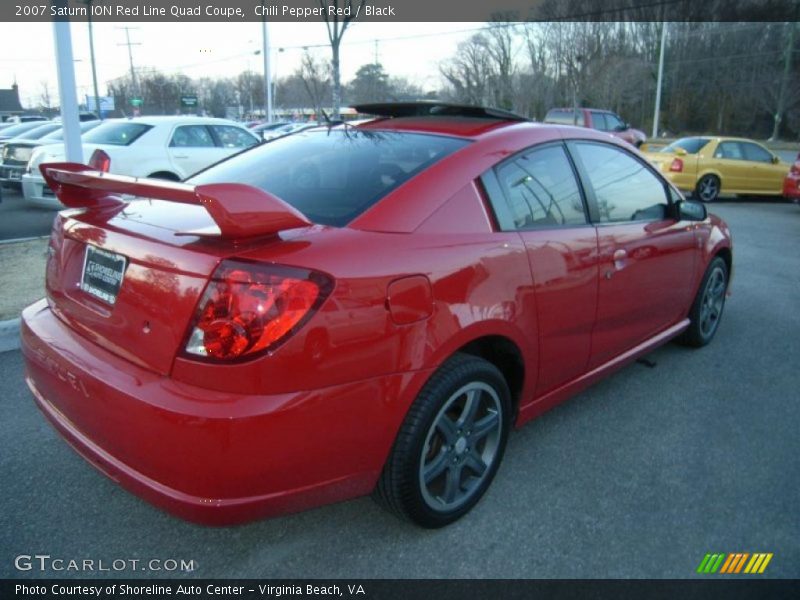 Chili Pepper Red / Black 2007 Saturn ION Red Line Quad Coupe