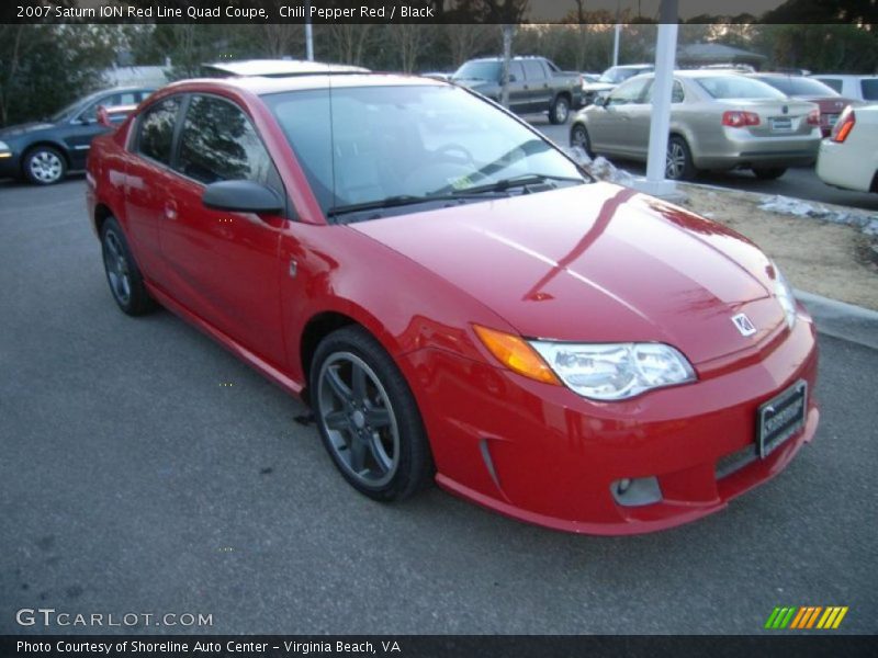Chili Pepper Red / Black 2007 Saturn ION Red Line Quad Coupe