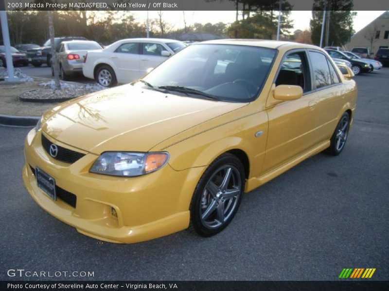 Vivid Yellow / Off Black 2003 Mazda Protege MAZDASPEED