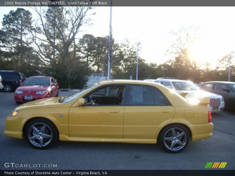 Vivid Yellow / Off Black 2003 Mazda Protege MAZDASPEED