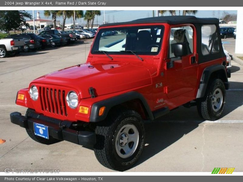 Flame Red / Dark Slate Gray 2004 Jeep Wrangler X 4x4