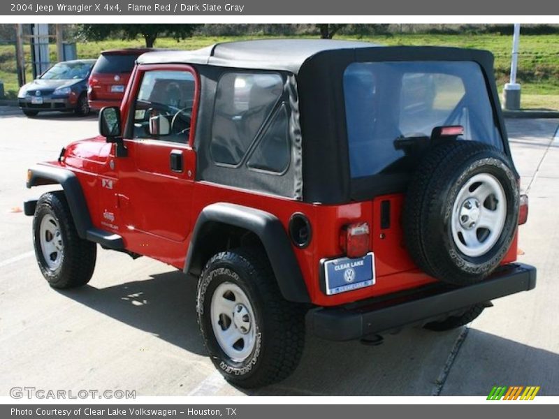 Flame Red / Dark Slate Gray 2004 Jeep Wrangler X 4x4