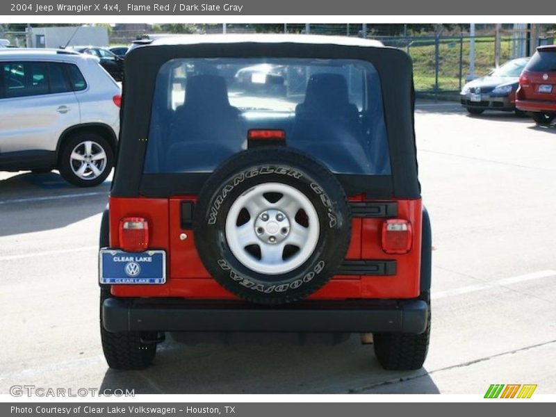 Flame Red / Dark Slate Gray 2004 Jeep Wrangler X 4x4