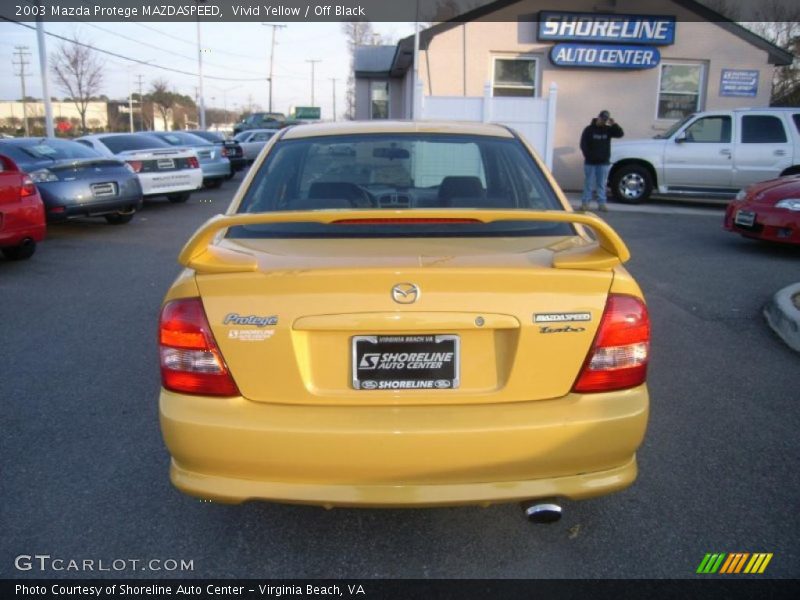 Vivid Yellow / Off Black 2003 Mazda Protege MAZDASPEED