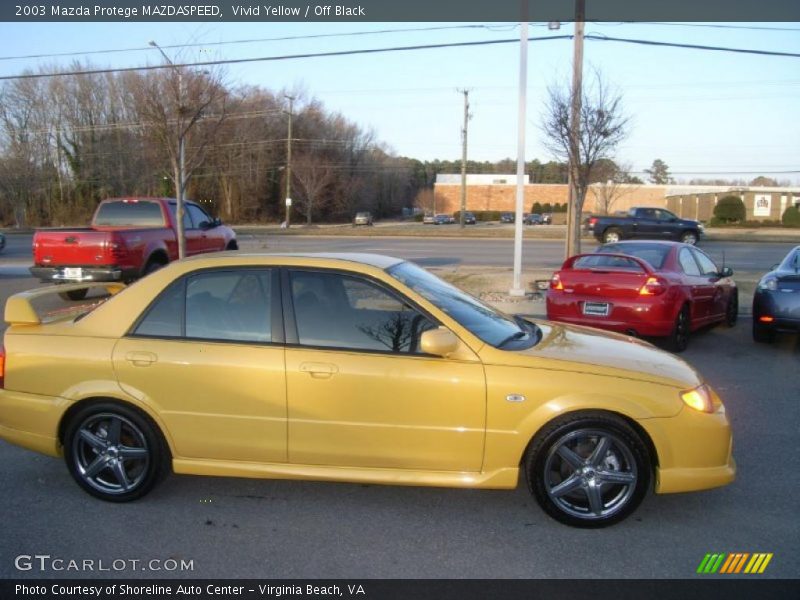 Vivid Yellow / Off Black 2003 Mazda Protege MAZDASPEED