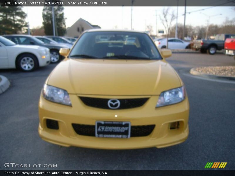 Vivid Yellow / Off Black 2003 Mazda Protege MAZDASPEED